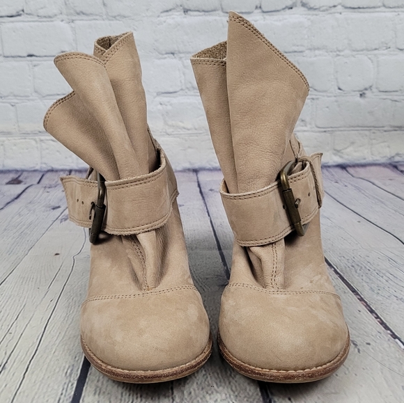 SPLENDID | Long Beach leather stacked heel ankle boots - Picture 4 of 11